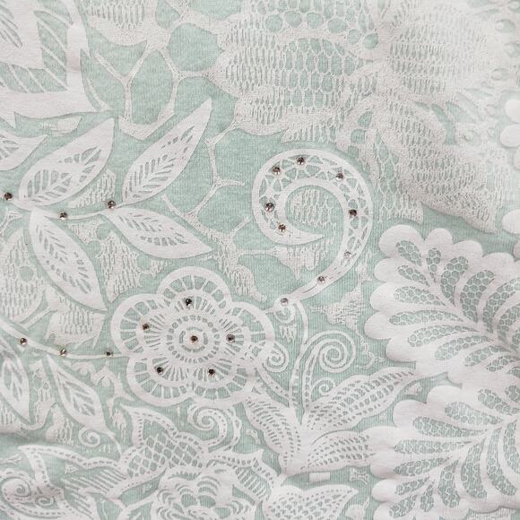 T-Shirt Size M Pastel Green Whimsycore Bloomcore Light Academia Fairycore Floral - Picture 5 of 15